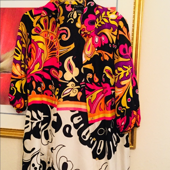 100% silk Etcetera blouse. Use your imagination. - Picture 5 of 5